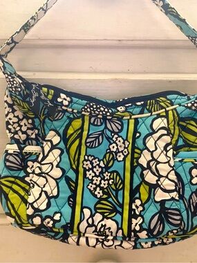 Vera Bradley Vintage Teal Floral Quilted Bag